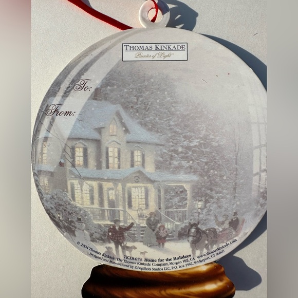 Thomas Kinkade Christmas 12 Pop Up Ornaments Gift Tags With 16 Envelopes Vintage - Picture 6 of 14